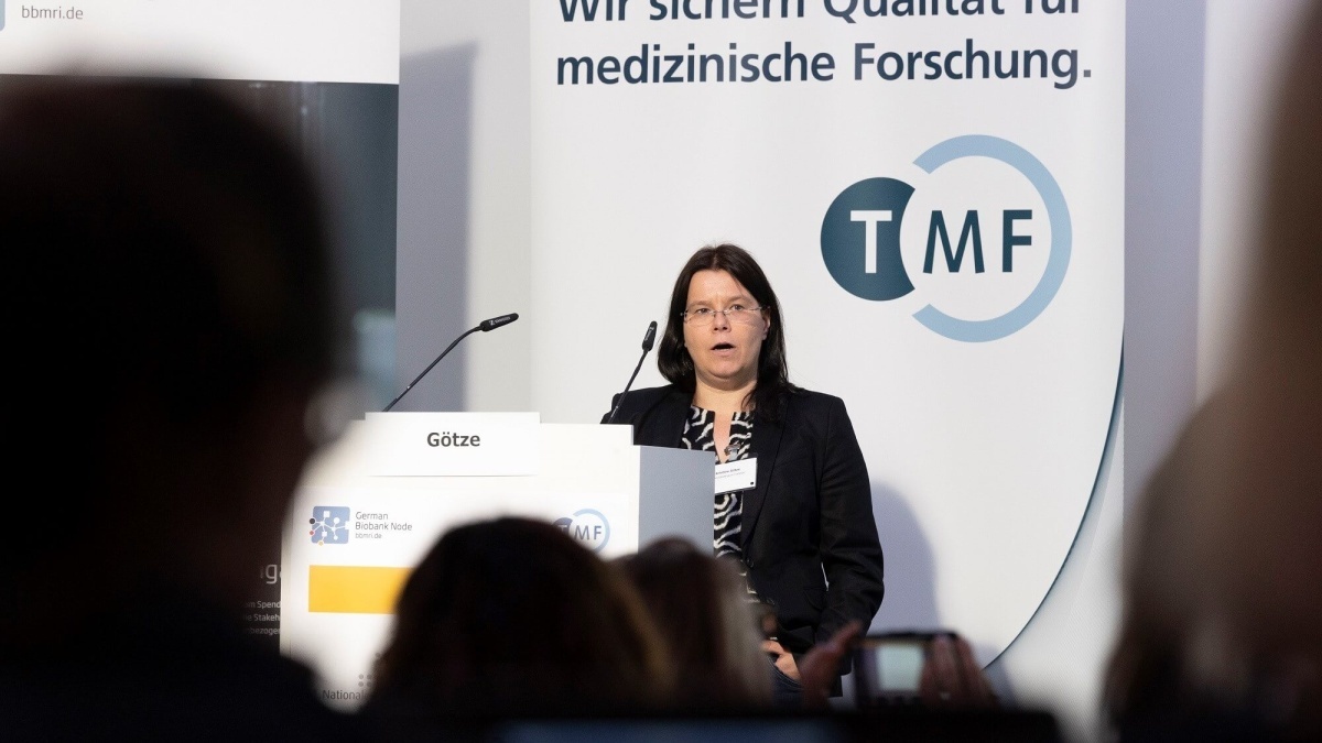 Dr. Kristina Götze auf dem Biobanken-Symposium 2023