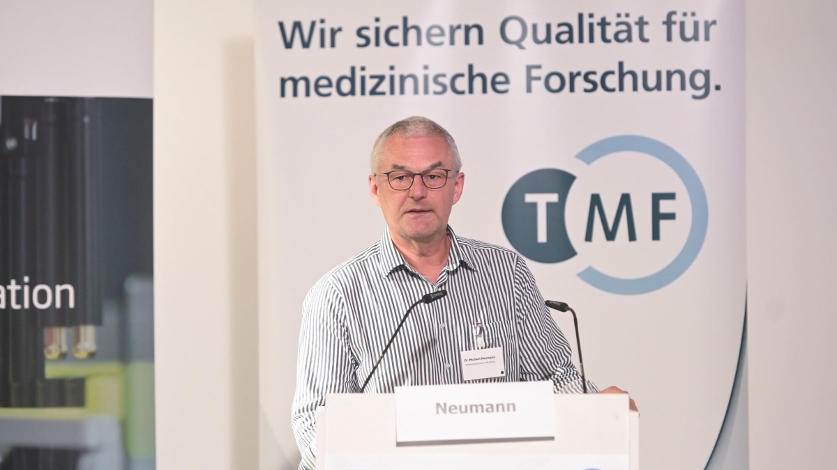 Dr. Michael Neumann auf dem Biobanken-Symposium 2023