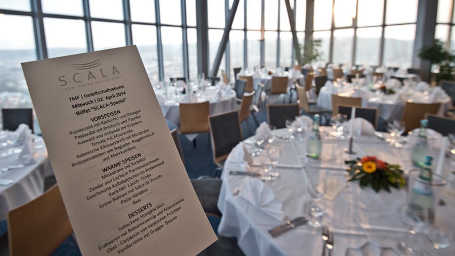 Abendessen Speisekarte Scala Turm TMF Jahreskongress 2014 Abendessen Speisekarte Scala Turm TMF Jahreskongress 2014
