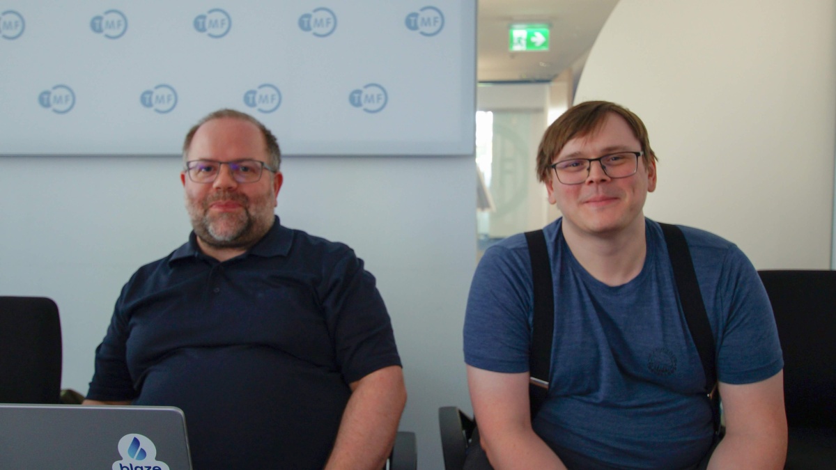 Alexander Kiel und Christian Draeger beim FHIR-Validierungs-Workshop