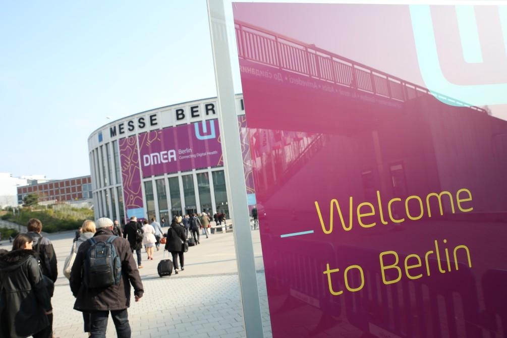 DMEA 2019 Die Messe Berlin von außen bei der DMEA 2019