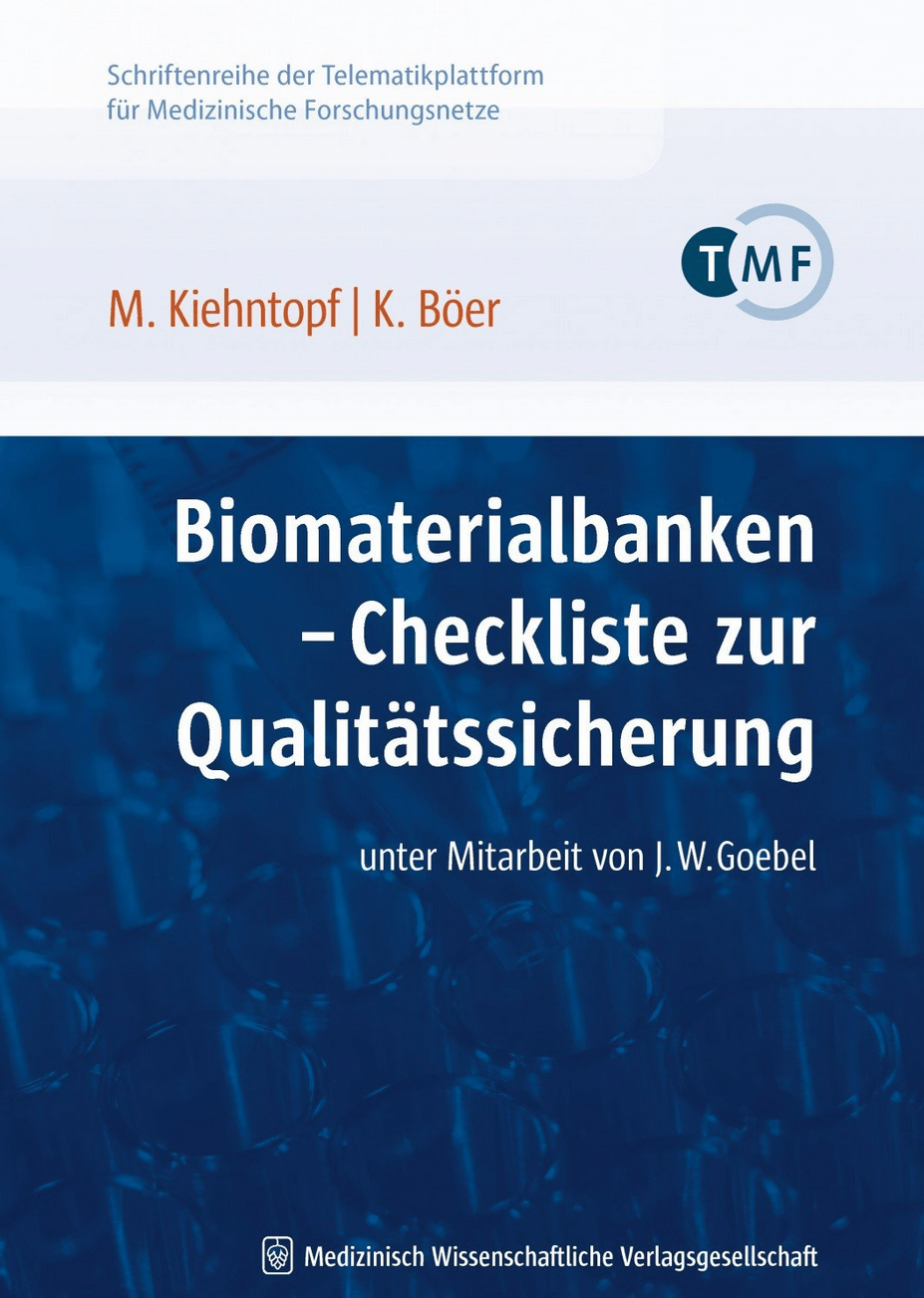 Cover TMF-Schriftenreihe Biomaterialbanken Cover TMF-Schriftenreihe Biomaterialbanken