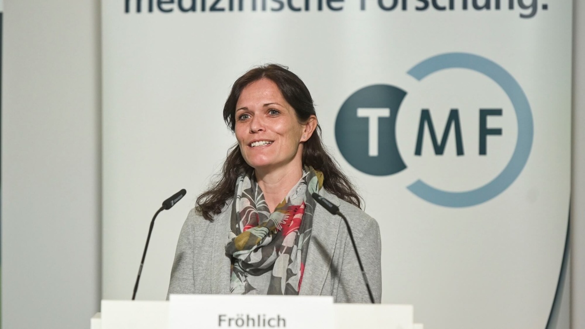 Dr. Tanja Fröhlich Dr. Tanja Fröhlich auf dem Biobanken-Symposium 2023
