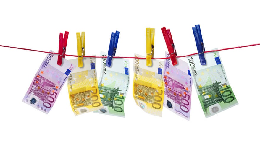 Geldscheine Wäscheleine Geldscheine Wäscheleine