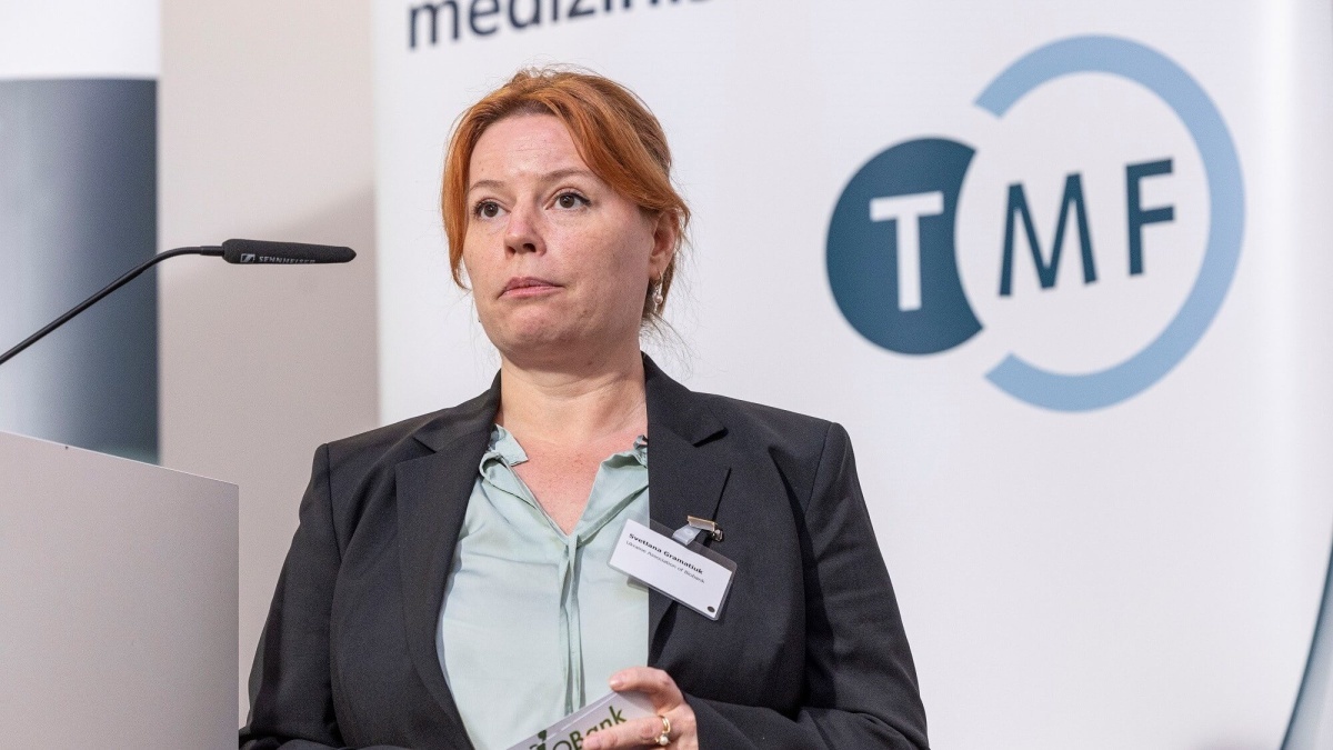 Svetlana Gramatiuk Svetlana Gramatiuk auf dem Biobanken-Symposium 2023