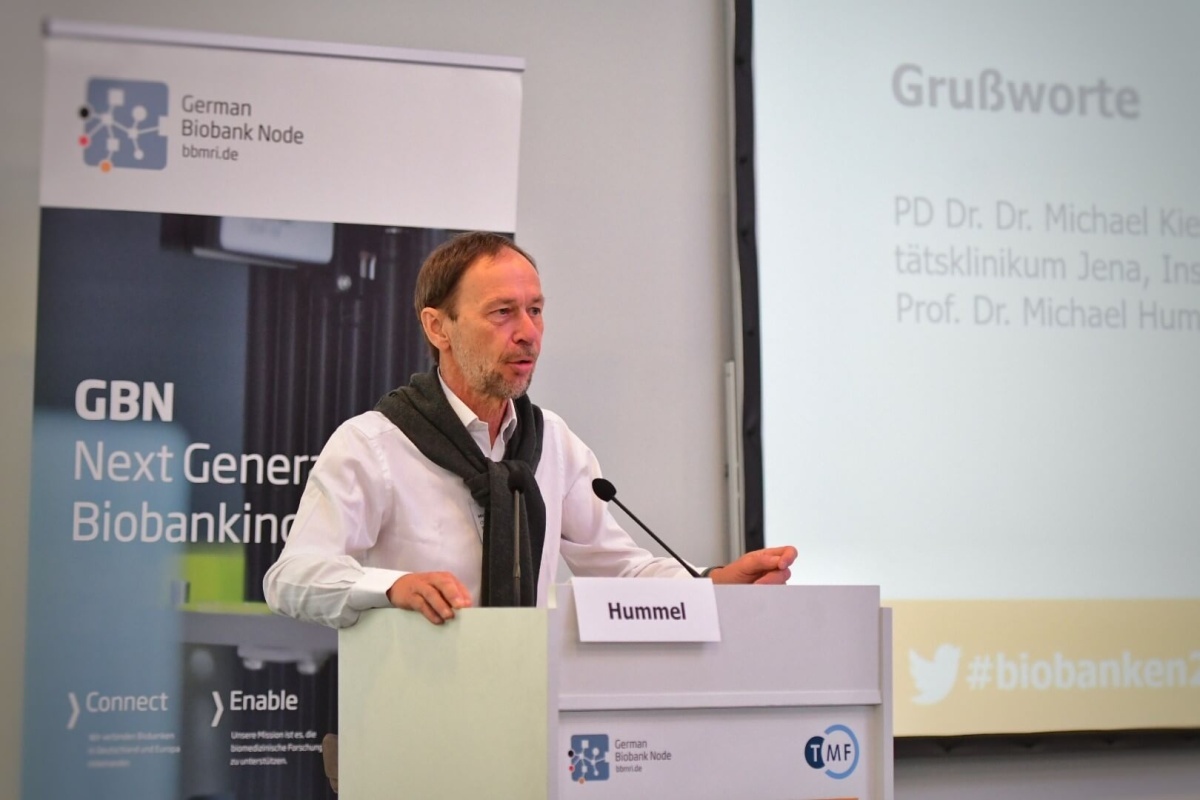 Prof. Dr. Michael Hummel beim Biobanken Symposium 2022