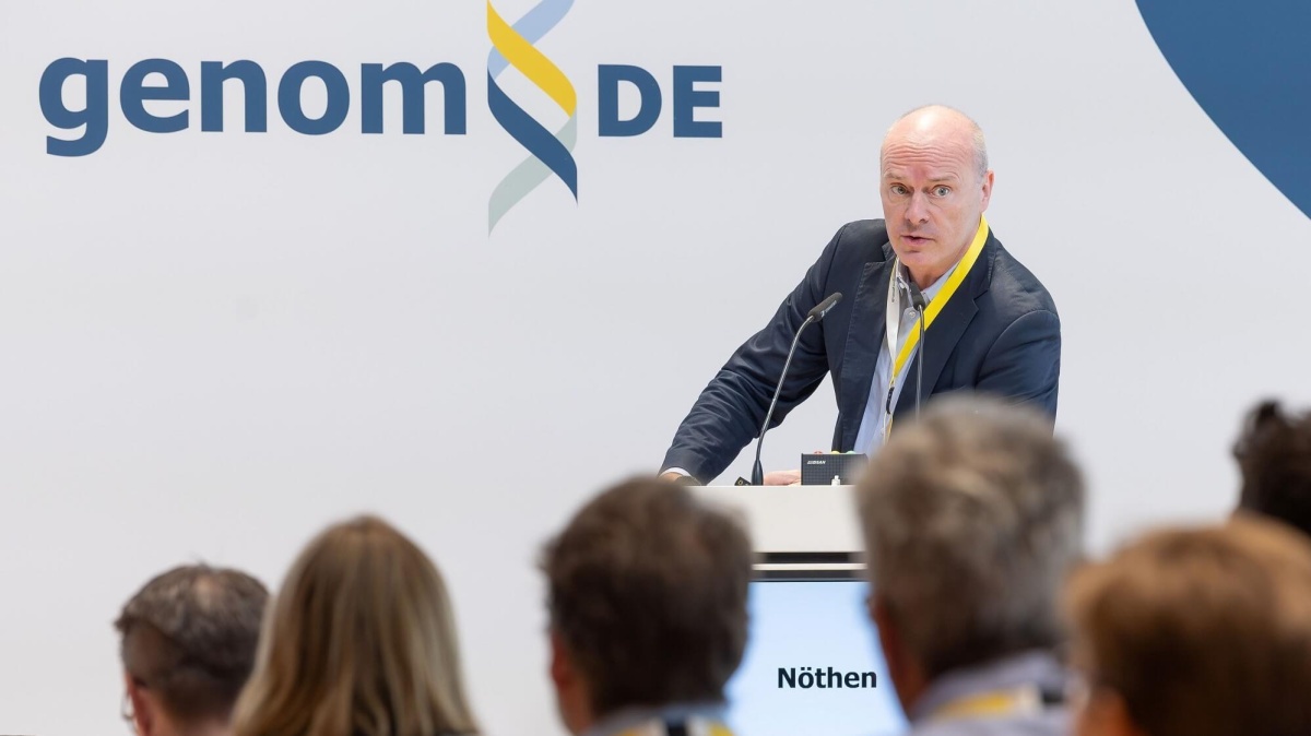 Prof. Dr. Markus Nöthen auf dem genomDE-Symposium 2023