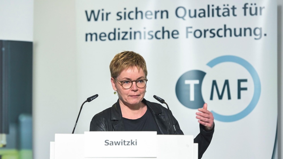 Prof. Dr. Birgit Sawitzki auf dem Biobanken-Symposium 2023