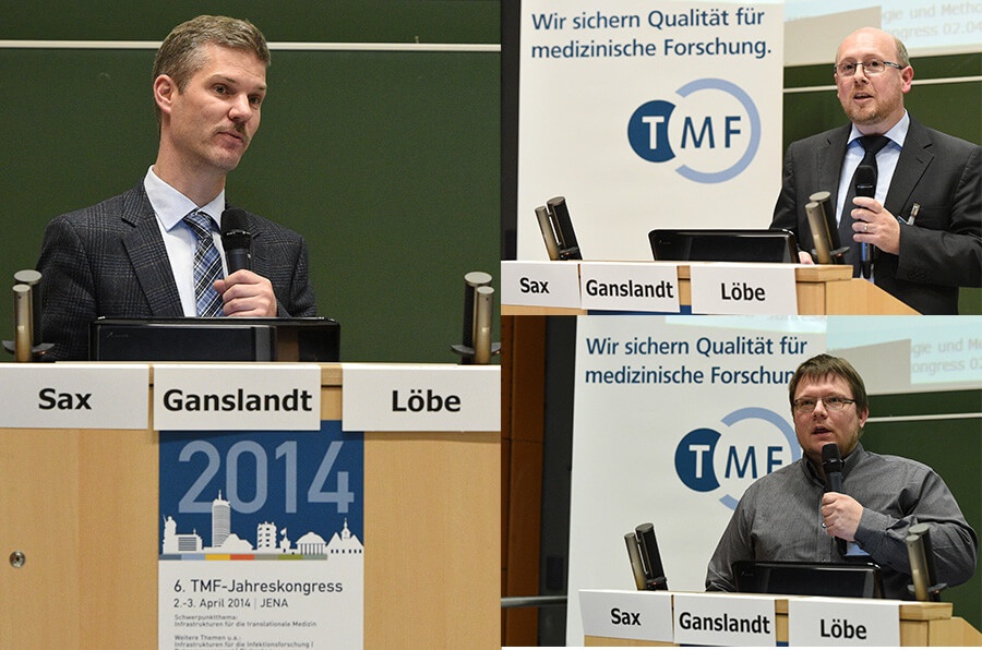 Sax Ganslandt Loebe Collage TMF Jahreskongress 2014 Sax Ganslandt Loebe Collage TMF Jahreskongress 2014