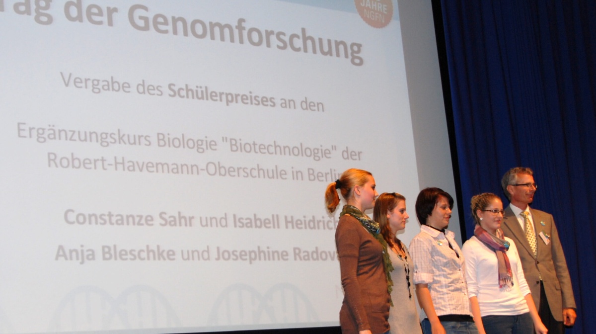 Schülerpreis Tag der Genomforschung 2011 Schülerpreis Tag der Genomforschung 2011