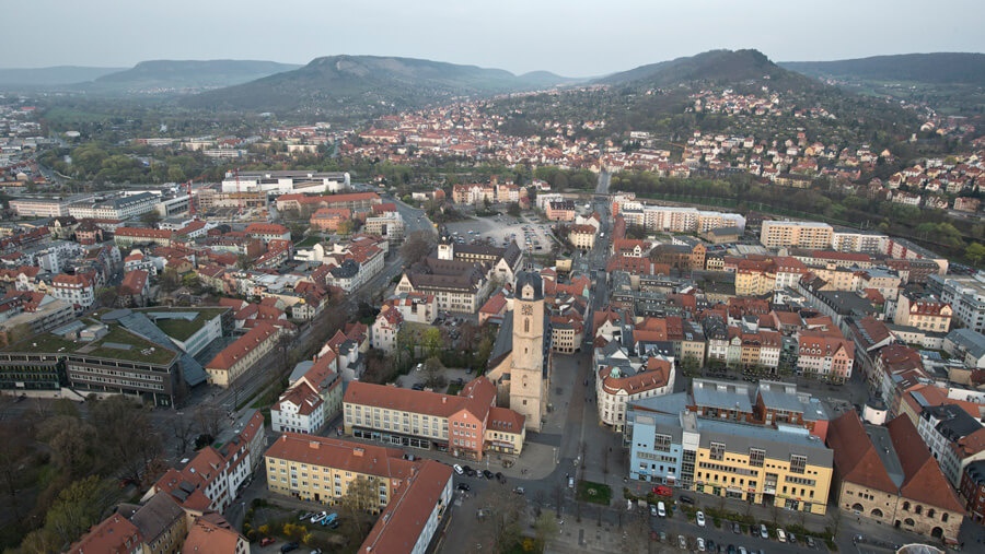 Vogelperspektive Jena Aussicht Scala Turm TMF Jahreskongress 2014 Vogelperspektive Jena Aussicht Scala Turm TMF Jahreskongress 2014