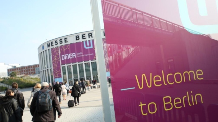 Die Messe Berlin von außen bei der DMEA 2019