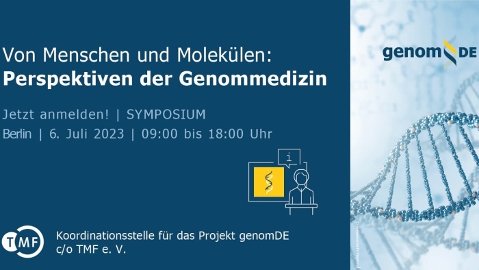 genomDE-Symposium 2023: "Von Menschen und Molekülen: Perspektiven der Genommedizin"