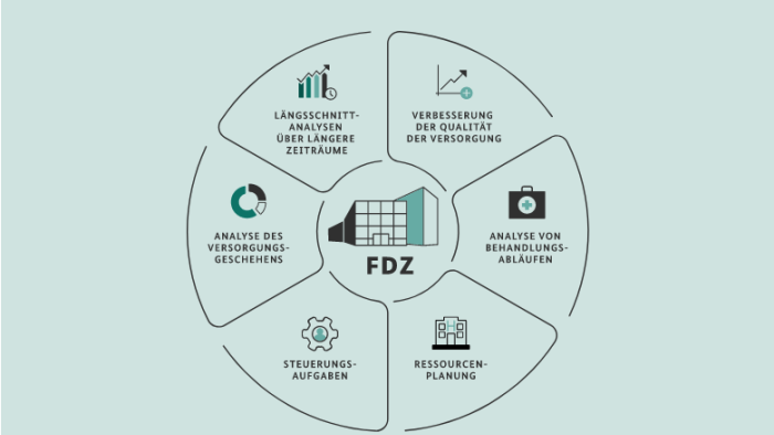 Grafik zum Forschungsdatenzentrum Gesundheit