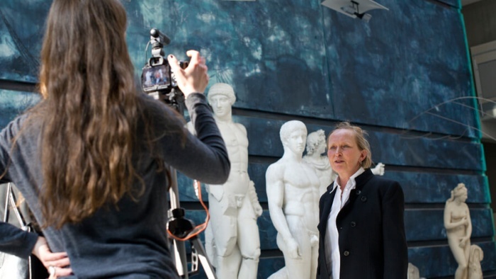 Impressionsfoto von zwei Frauen beim TMF-Jahreskongress 2014