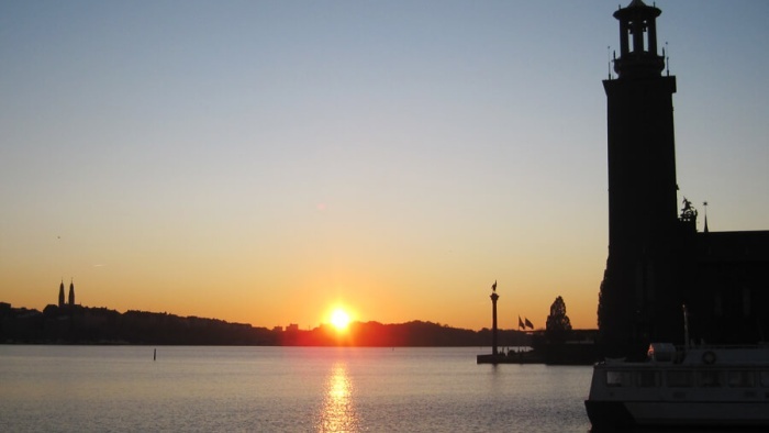 Sonnenuntergang am Stadhuset